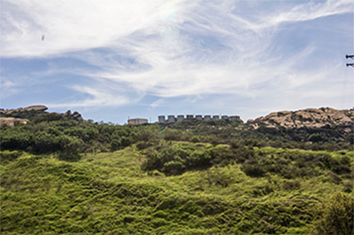 This photo shows the Skyline Tanks in March 2016, just before demolition work began.